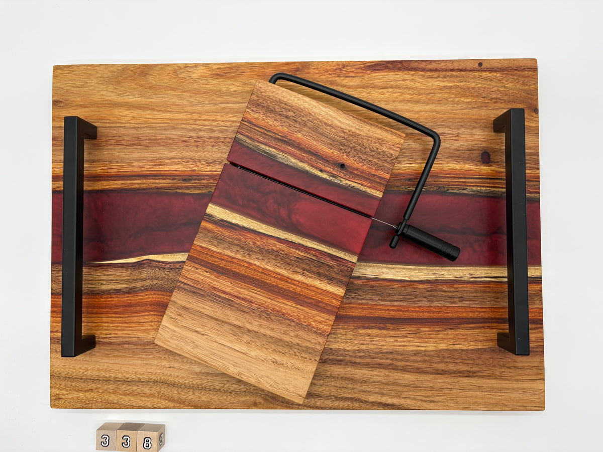 #338 Charcuterie board and matching cheese slicer