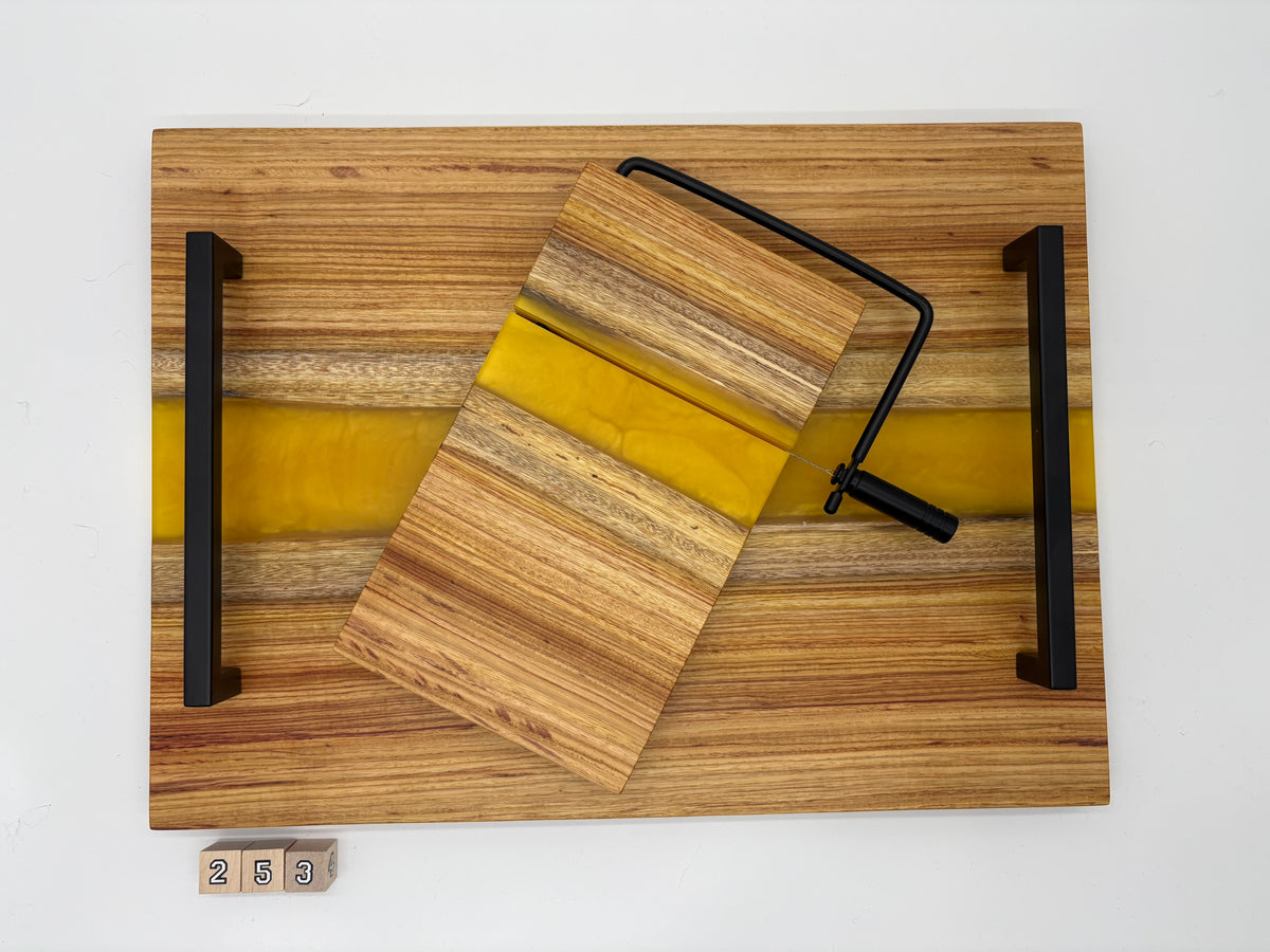 #253 Charcuterie board and matching cheese slicer