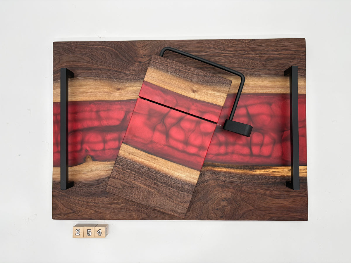 #254 Charcuterie board and matching cheese slicer