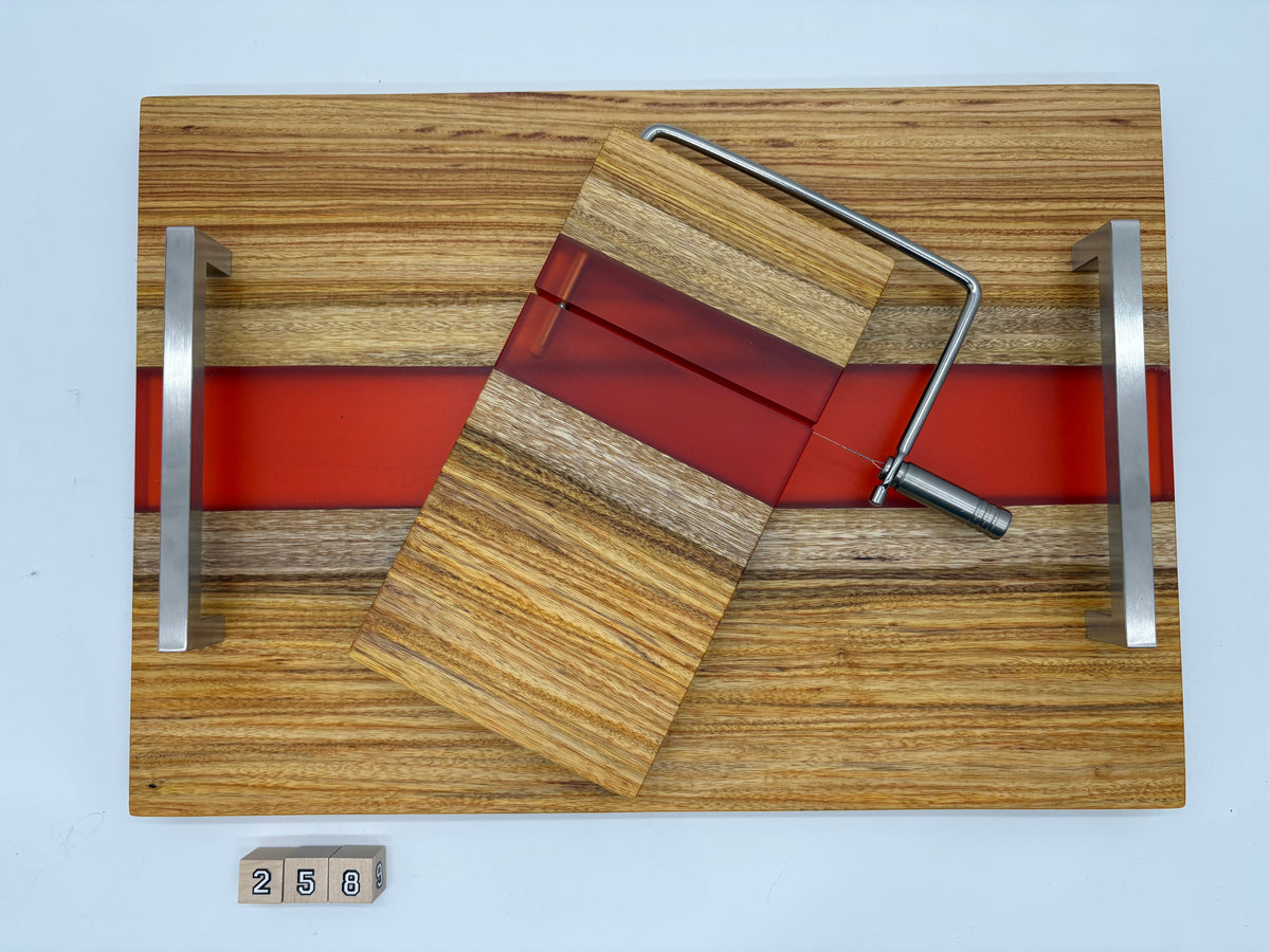 #258 Charcuterie board and matching cheese slicer