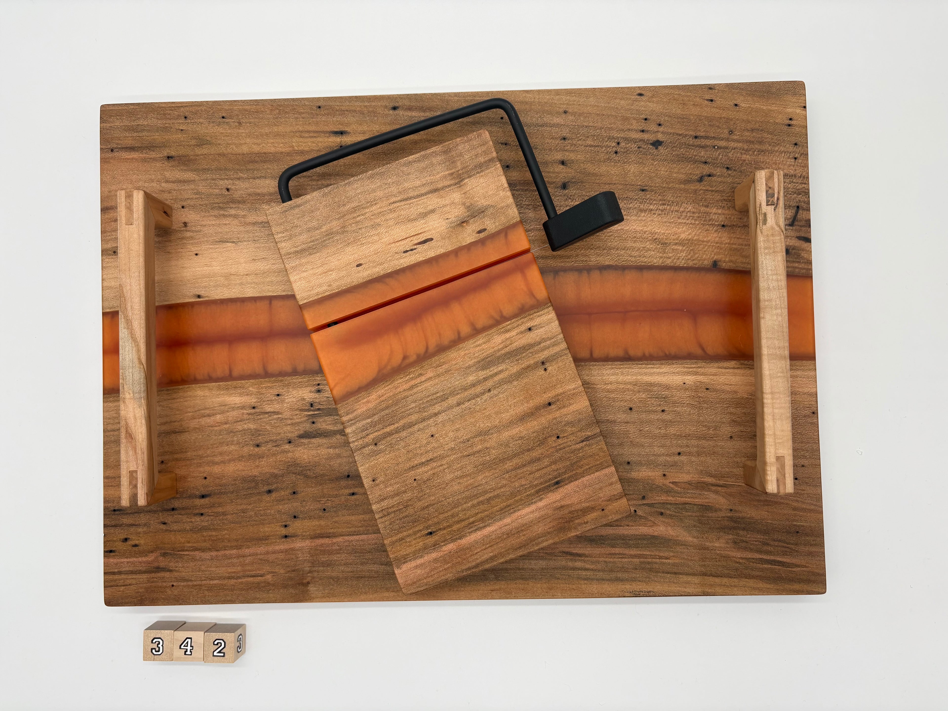 #342 Charcuterie board and matching cheese slicer