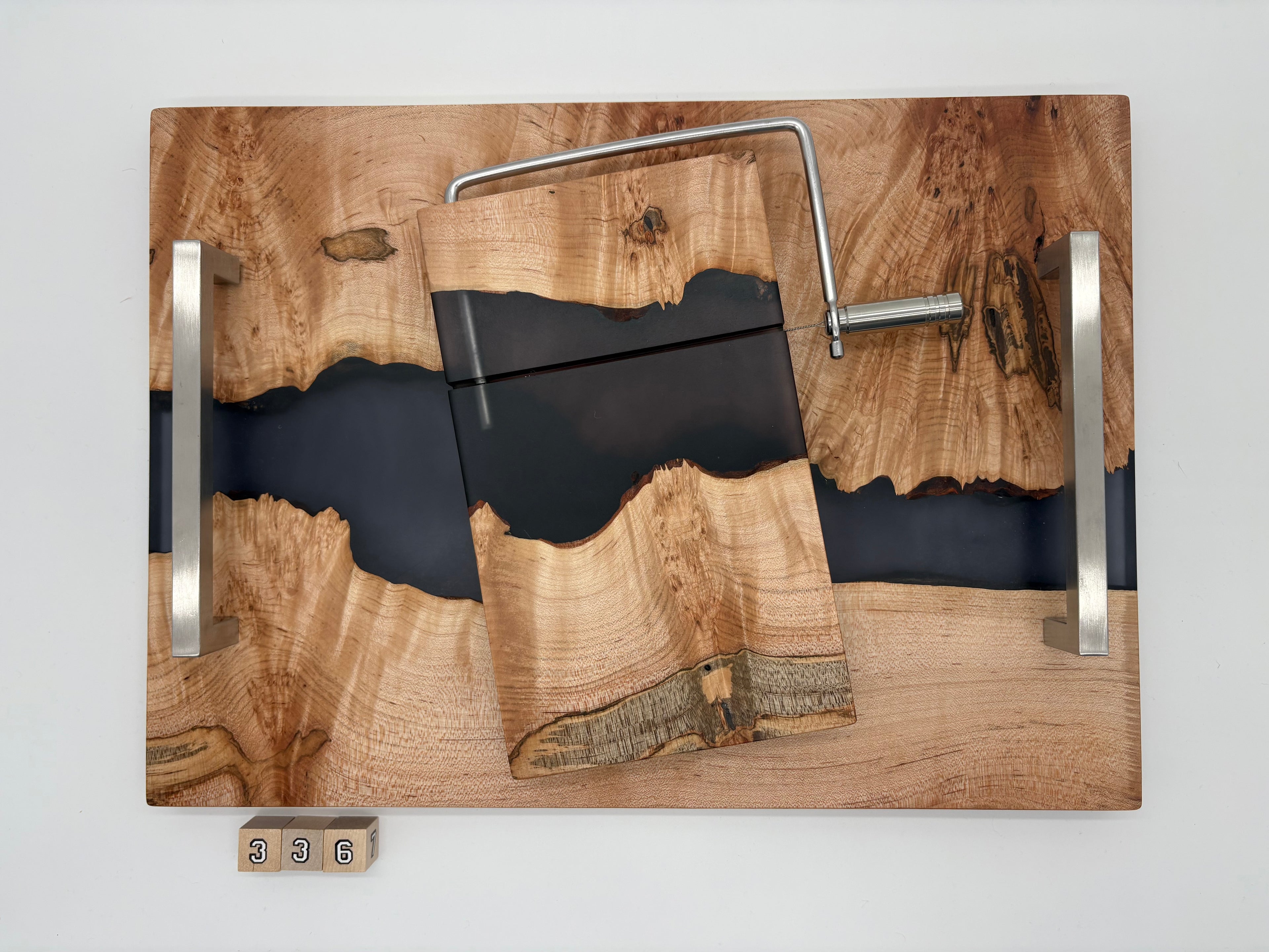 #336 Charcuterie board and matching cheese slicer