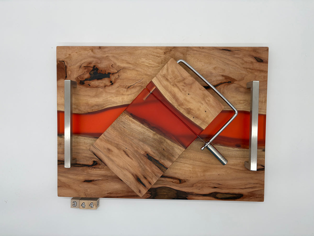 #344 Charcuterie board with matching cheese slicer
