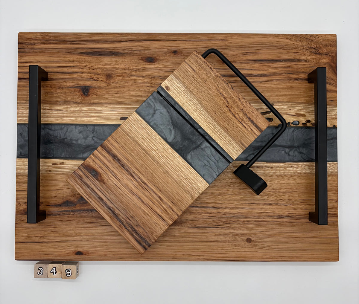 #349 Charcuterie board and matching cheese slicer