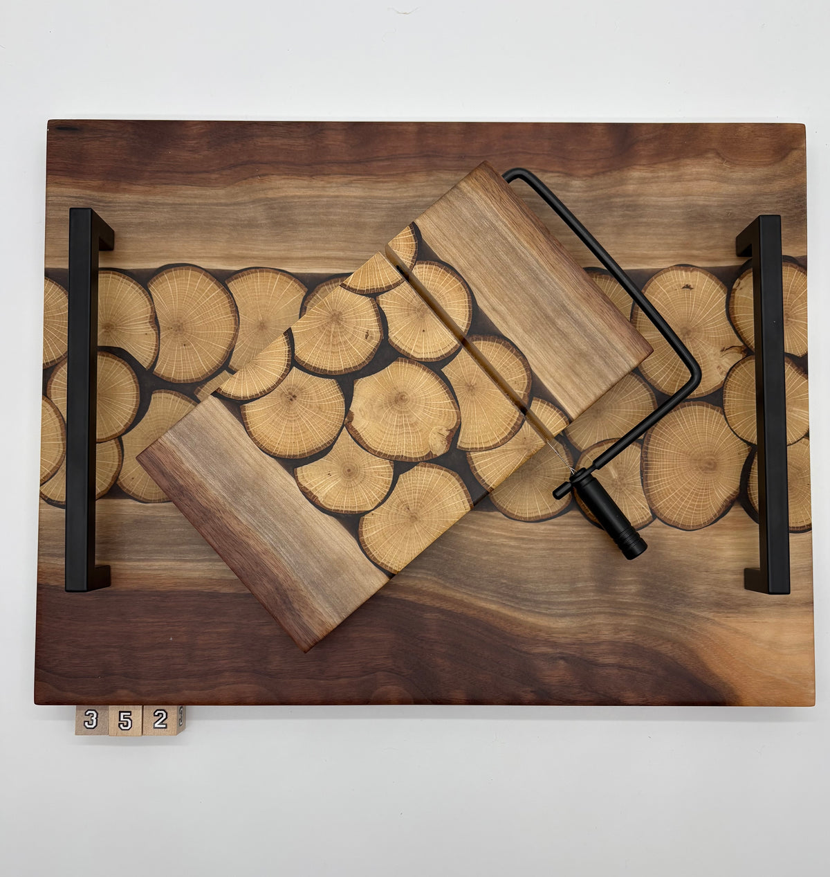 #352 Charcuterie board with matching cheese board