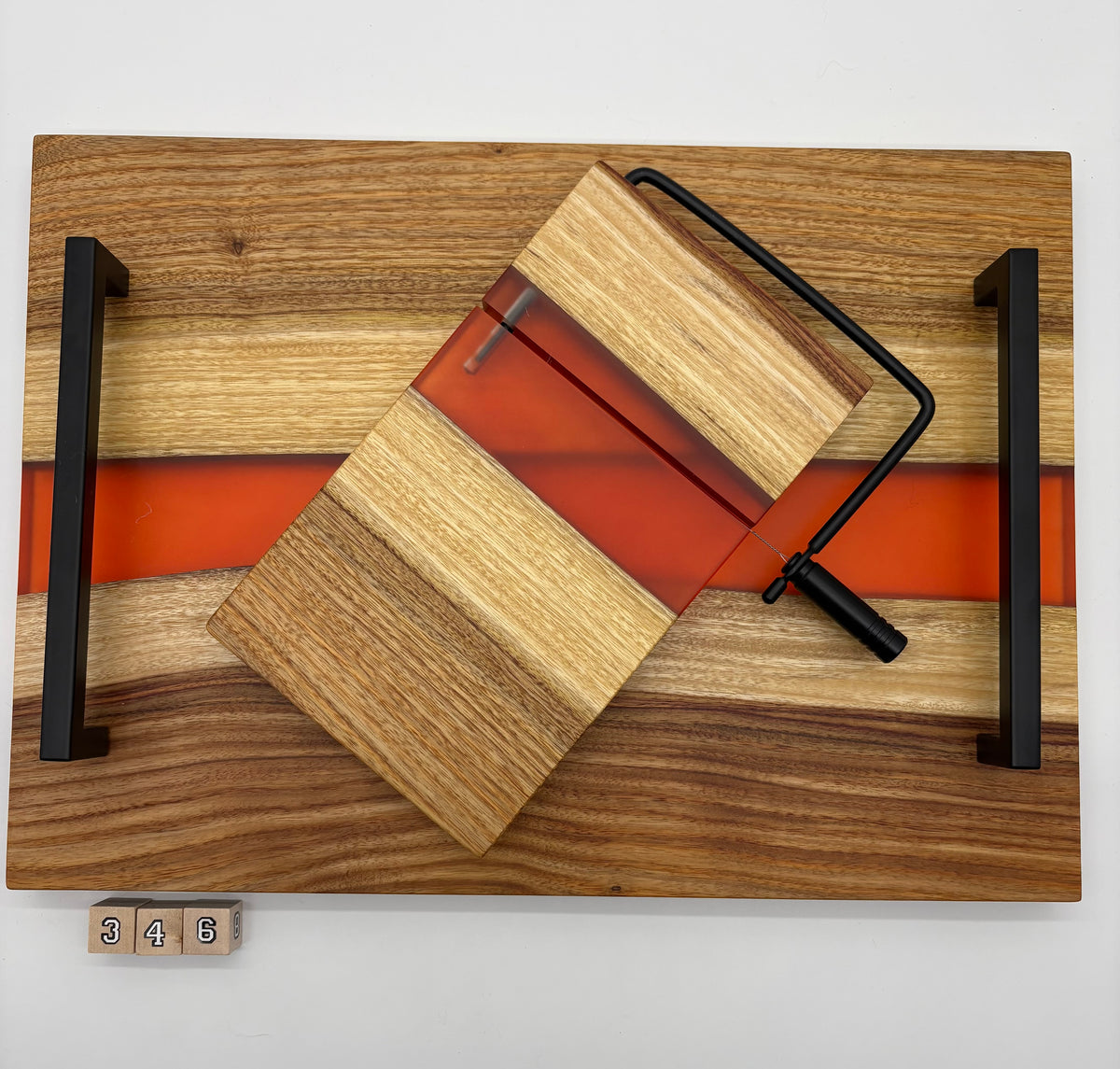 #346 Charcuterie board and matching cheese slicer
